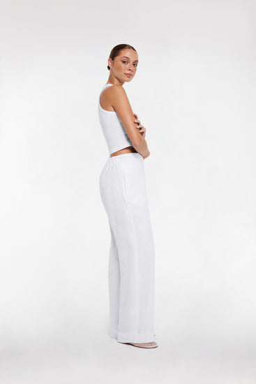 LINEN STRAIGHT LEG PANT