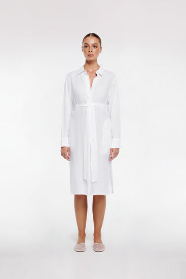 LINEN SHIRT DRESS