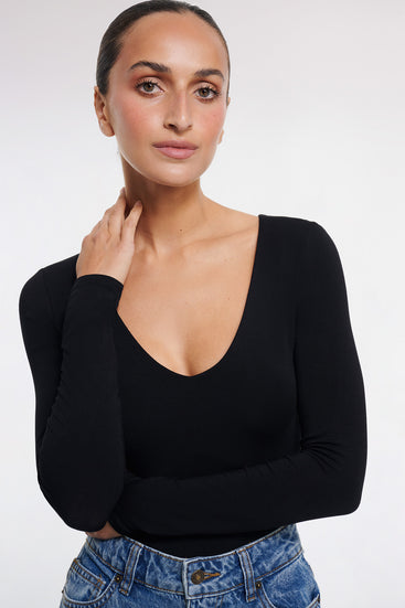 V NECK BODYSUIT